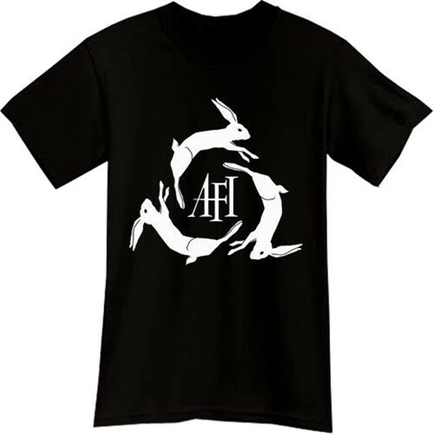 Новая мужская черная футболка с коротким рукавом Afi East Bay Kitty Rock Band Размеры S до 3Xl