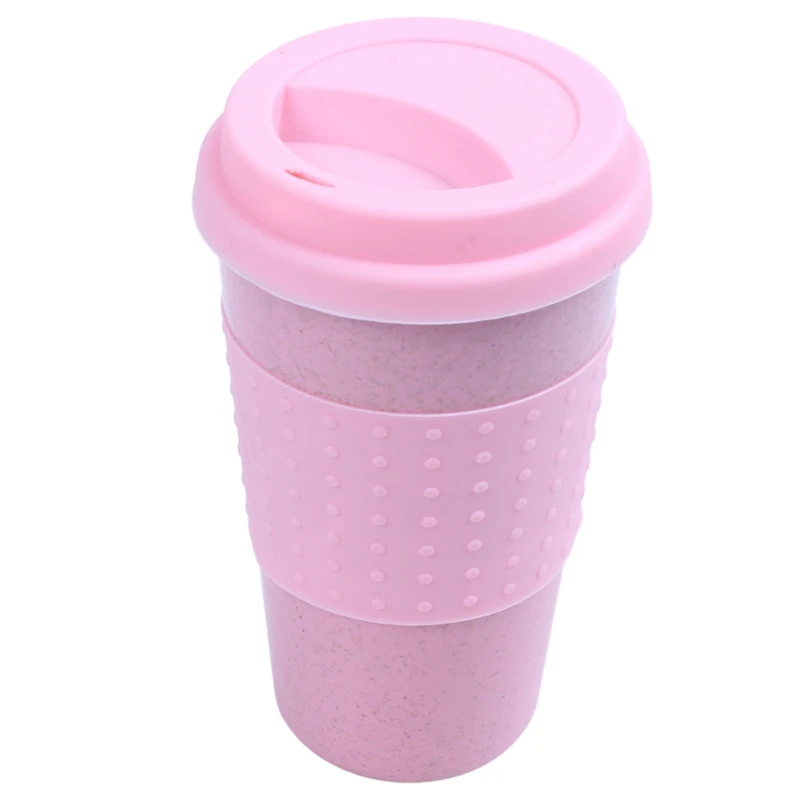 

Reusable Coffee Cups Eco Friendly Travel Coffee Mugs With Lid 201-300Ml Pink