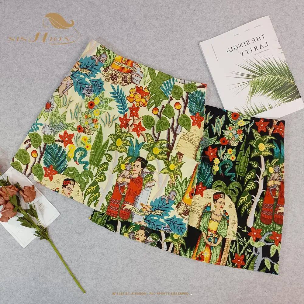 

SISHION Apricot Floral Printed Beach Summer Skirt SS0008 Women High Waist A Line Cotton Mini Skirt Femme Y2k Jupe