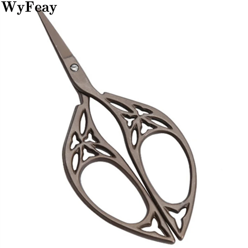 Sewing Scissors Tailor Scissors Craft Scissors Sewing Supplies Retro Vintage Scissors Flower Pattern Needlework Embroidery Stainless Steel Tailor's Scissor Thread Trimmer Sewing Tools 1 Pcs