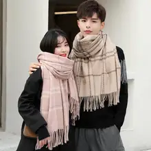 Nueva moda invierno grueso caliente bufanda grande chal mujeres envolturas Винтаж Polar a prueba de viento цвет sólido chal bu