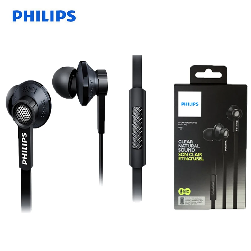Оригинальные Наушники Philips Tx1 отличное качество звука подходят для любых