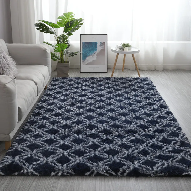 Nordic Carpet Living Room Coffee Table Bedroom Full of Cute Bedside Blanket Floor Mat Large Area Handmade Tie-Dye Craft Washable | Дом и сад