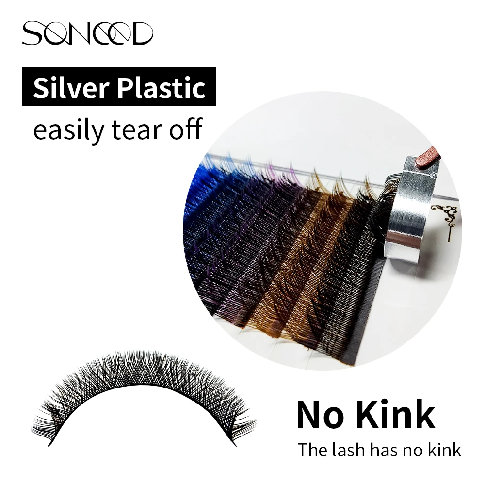 Soneed 10-15mm YY Premade Fans Eyelash Y Shape Individual Colored Lashes Fashion Extension Makeup Tools High Soft Quality Lash