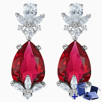 

High Quality Original SWA Earrings with Original Engraved Woman Jewelry Gift Party Wedding Luxury Jewelry Free Shipping