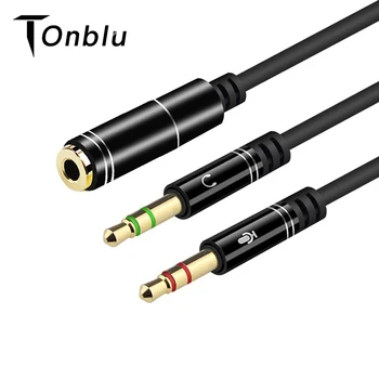 

2RCA to 3.5 Microphone Aux Cable For Laptop Headphone 1 Male 2 Famle Audio Cable Combo Extension Mobile Audio Adapter Splitter