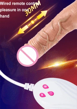 Thrusting Dildo for Women Telescopic Heating Realistic Dildo Vibrator Penis With Suction Cup G Spot Stimulate Sex Toys For Adult 4