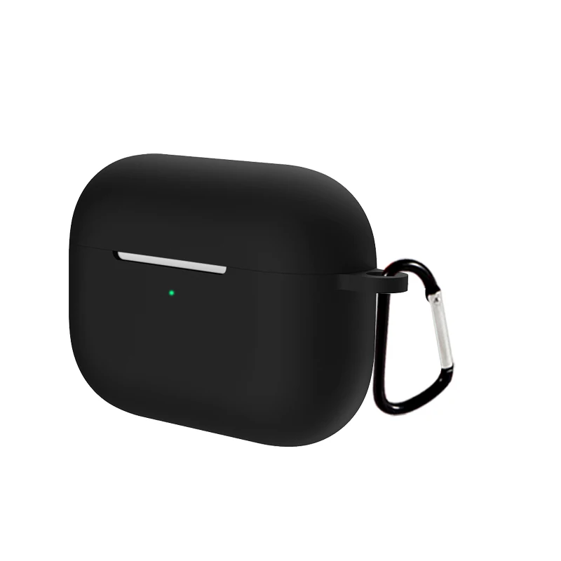 Для Airpods Pro Чехол Air Pods 3 силиконовые беспроводные наушники Bluetooth гарнитура Защитная сумка для Apple Air Pods Pro Чехол - Цвет: Черный