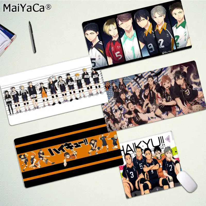 Красивое аниме maiyaca haikyuu аниме мальчик фиксирующий край коврик для мыши игровой резиновый ПК компьютерный игровой коврик для мыши