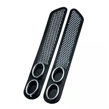 

1 Pair Styling Car Sticker Auto Grid Universal Exhaust ABS Tail Fake Accessories Decorative Vent Adhesive Tape Muffler Pipe