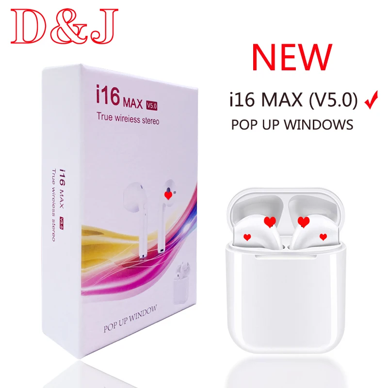 

i16 max tws bluetooth headset Wireless Earphones For Mobile Phones headset Earphone With Charging Box PK i12 i10 i18 i88 i30
