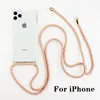 For iPhone 11 Case Necklace Lanyard Shoulder Rope Cord Clear Soft TPU Phone Cover for iPhone XR 11 Pro Max XS MAX X 7 8 6 S plus ► Photo 1/6