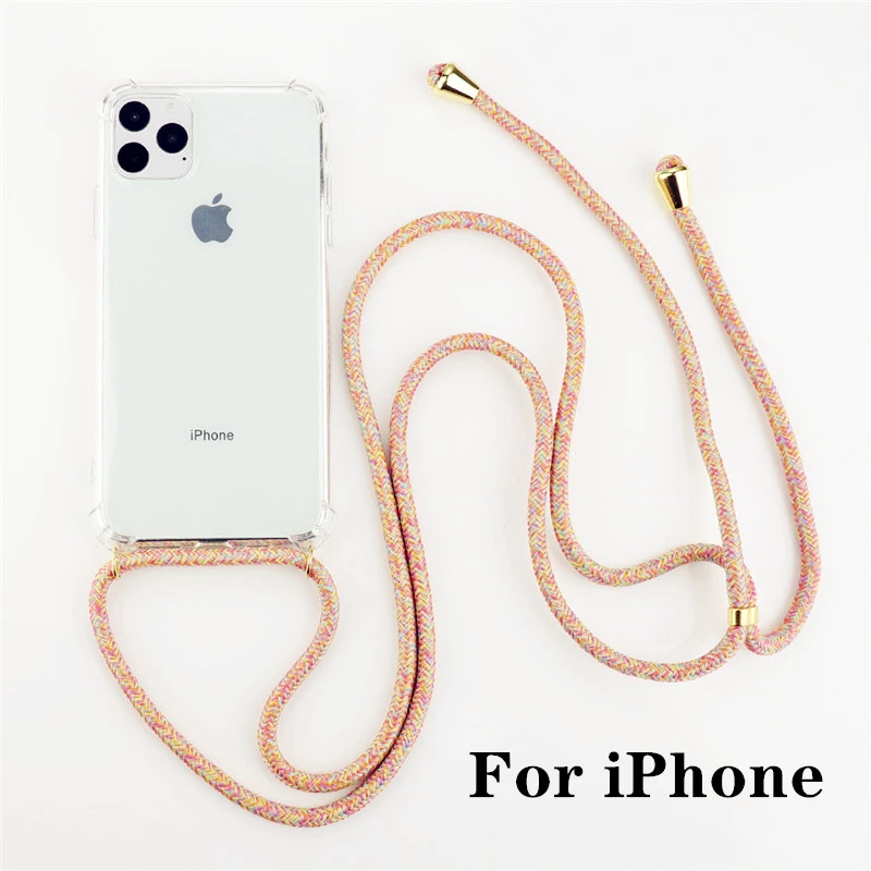 cute iphone 11 cases For iPhone 11 Case Necklace Lanyard Shoulder Rope Cord Clear Soft TPU Phone Cover for iPhone XR 11 Pro Max XS MAX X 7 8 6 S plus iphone 11 clear case