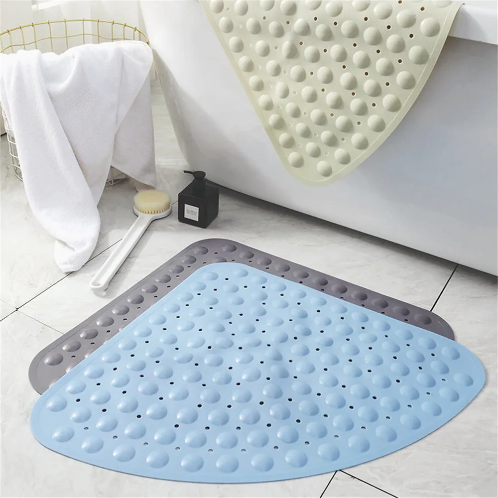Bath mats rugs corner bath shower mat non slip quadrant sector antibacterial 54x54cm いラインアップ
