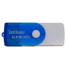 OcioDual мульти-кард-ридер USB 2,0 синий с крышкой для SD HC MMC MicroSD TF Micro SD Memoria HC MS PRO DUO M2 адаптер