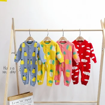 

Ins Hot Sale Kids Girls and Boys Long Sleeve Knit Romper