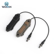 Wadsn airsoft surefir m300 m600 scout luz botão duplo interruptor de fita caça rifle interruptor aumentado para keymod m-lok picatinny