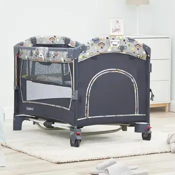 

Portable Foldable Baby Bed Multifunctional Baby Bb Bed Stitching Big Bed Neonatal Movable Bed