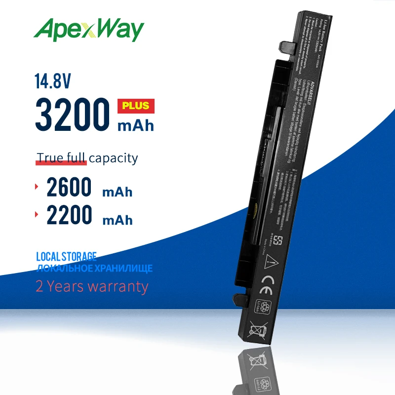 Apexway A41-X550A Аккумулятор для ноутбука ASUS X450 X550 X550C X550B X550V X450C X550CA X452EA X452C | Компьютеры и