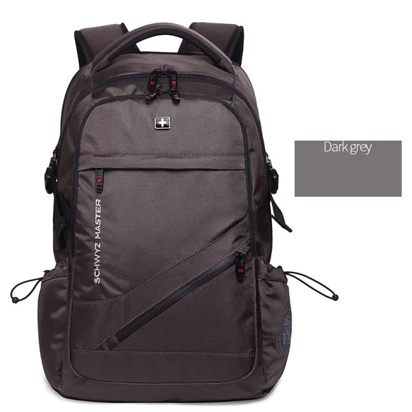 gray Швейцарский Мужской рюкзак mochila с защитой от кражи, рюкзак USB для ноутбука, школьные дорожные сумки, водонепроницаемый деловой Рюкзак 15,6 17 дюймов для ноутбука wo для мужчин - Цвет: gray