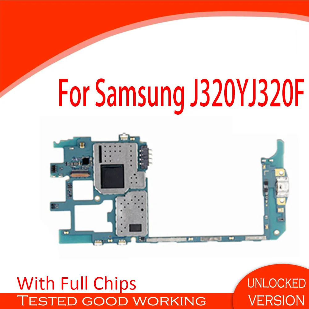 Разблокирована для Samsung Galaxy J3 материнская плата J320Y J320F (одна/две sim карты)