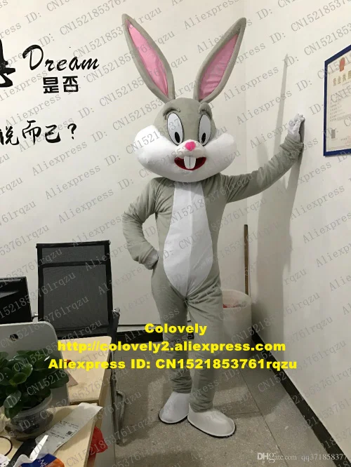 Костюм-талисман Багз Банни для взрослых персонаж мультфильма наряд основных