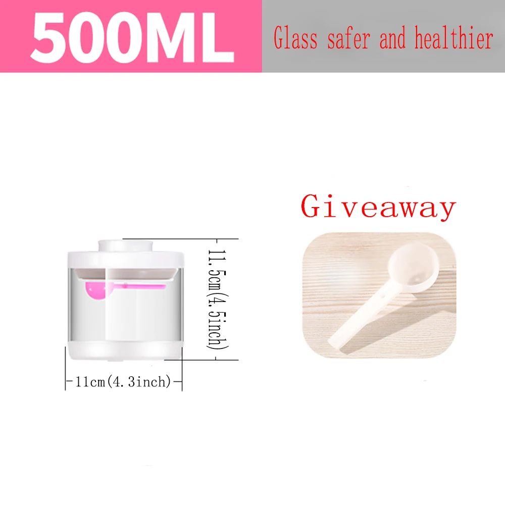 Waterproof Glass Sealed Storage Bottle Grains Nuts Tank Spice Jars Candy Storage Tea Box Kitchen Sorting Food Storage Cans D25