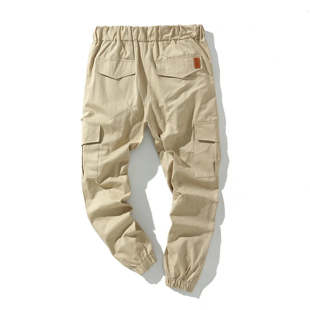 Fashion Pants Men Drawstring Sweatpants Cargo Elastic Waist