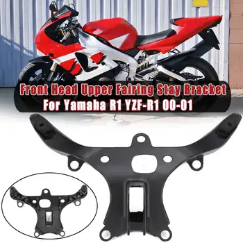 

Motorcycle Front Upper Fairing Headlight Headlamp Cowling Stay Bracket Front Stand Mounting For Yamaha R1 YZF-R1 2000-2001 Black