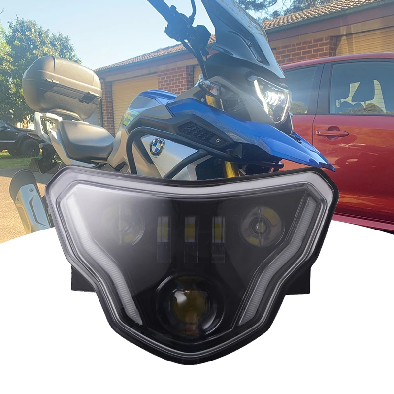 

E9-mark LED Headlights For BMW G310GS G310R G 310 GS R 310GS Motorcycles Lights with Complete Devil eyes Assembly Kit