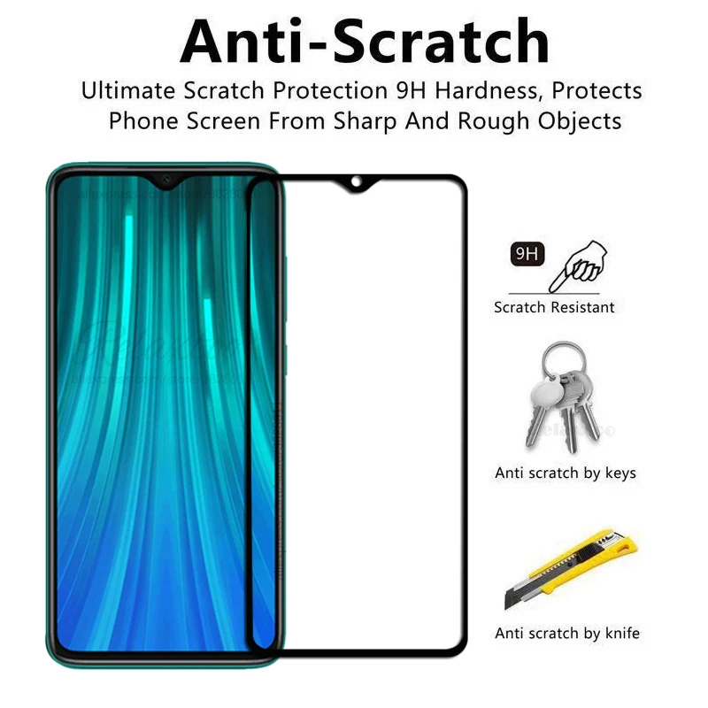 Полное покрытие из закаленного стекла для Xiaomi redmi note 8 pro защита экрана на xiomi redmi note 8 redmi 8 Защитная пленка защитное стекло