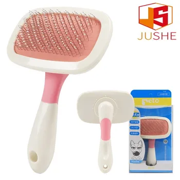 

Pet comb pink blue 360° rotating needle comb practical double-layer protective head grooming comb cleaning comb