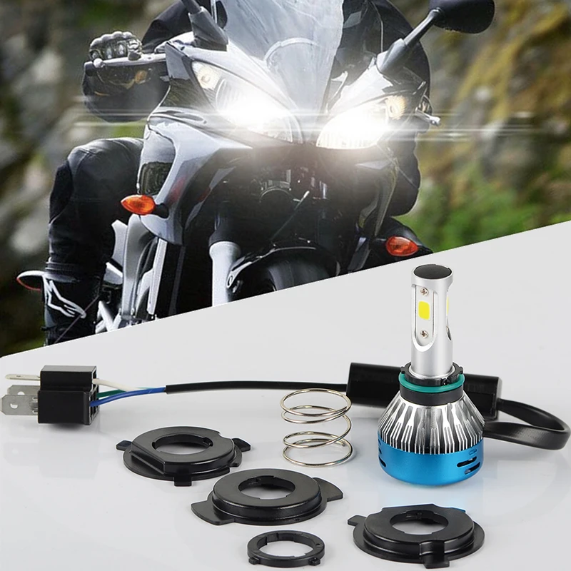 Светодиодная фара для мотоцикла H4 Лампа 40 Вт H/L Yamaha 125 Kawasaki Suzuki AC DC 12 В 24 в 85 HS1 PH7 PH8