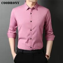 COODRONY – chemise à manches longues pour homme, vêtement de marque, de haute qualité, décontracté, Slim Fit, couleur unie, C6116, printemps automne