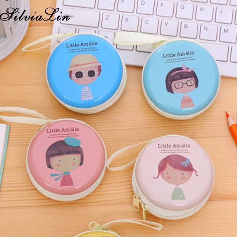 

5pcs Women Silicone Coin Purse Cartoon Superman Spiderman Round Headset Bag Samll Change Purse Wallet Pouch Bag For Kids Gift