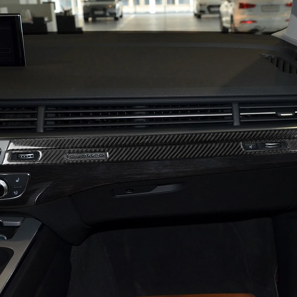 Настоящее углеродное волокно для Audi Q7 SQ7 4 м приборная панель навигации отделка