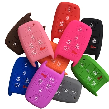 

Silicone Car Remote Key Fob Shell Cover Case for Kia Sedona/Grand/Carnival/Sorento Key Cover Case for Keychain Alarm