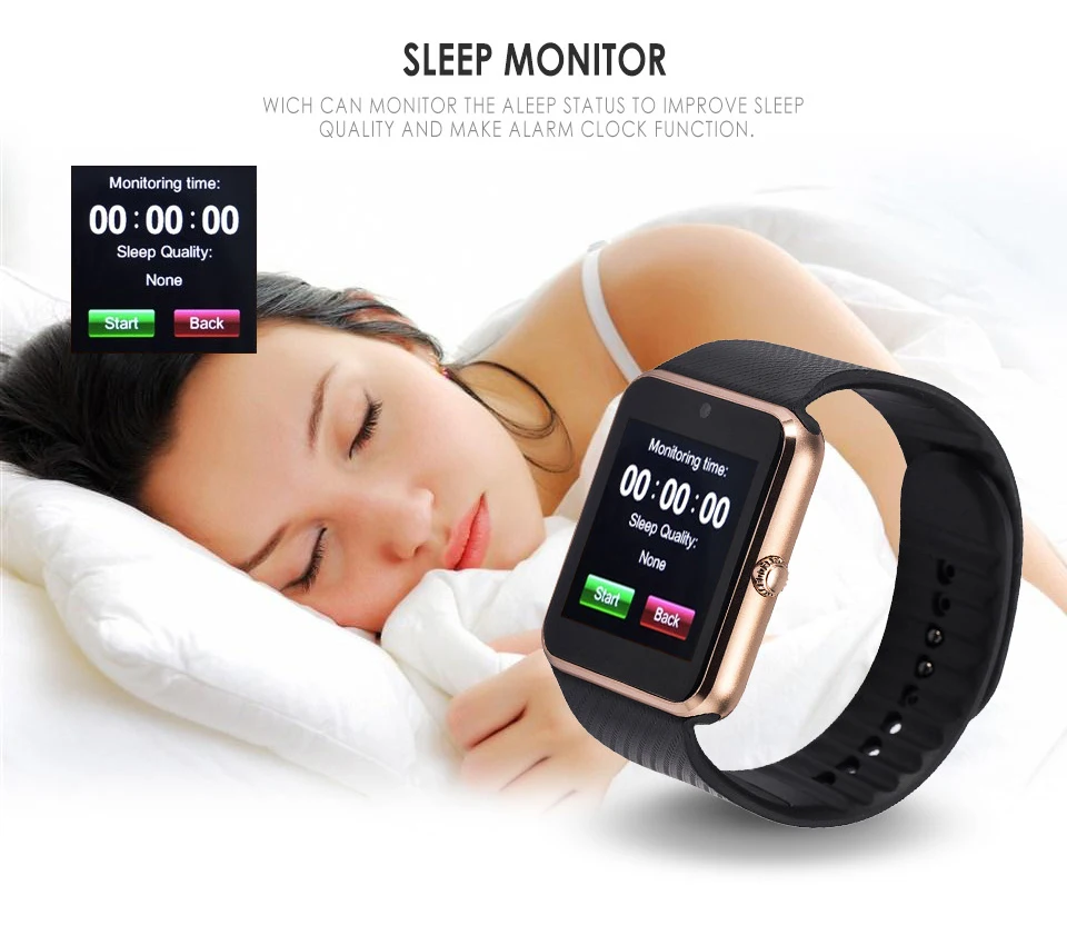 Фабрика GT08 Смарт часы с шагомером камера sim карта вызов Smartwatch для Android телефона