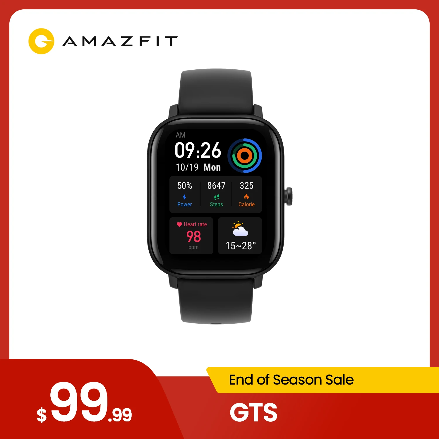 Photo Product Global Version Amazfit GTS Smart Watch 5ATM Waterproof Smartwatch 14Days Battery GPS Music Control Leather Silicon Strap