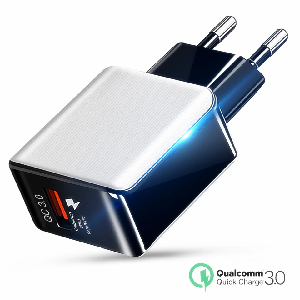 

EU US QC 3.0 USB Charger Fiber Drawing Quick Charge 3.0 Fast Charger Portable Phone Charging Adapter For iPhone X SR Xiaomi Mi 9