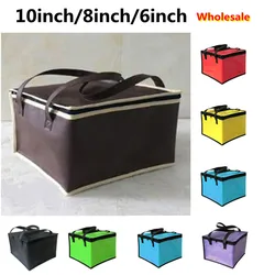 Insulated Thermal Cooler Bag Cool Lunch Foods Drink Boxes Drink Storage Big Square Chilled Bags Zip Picnic Tin Foil Food Bags