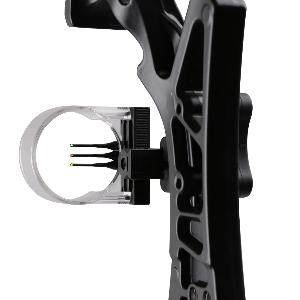 Toparchery 3-Pin Bow Sight for Compound Recurve Sight with Fiber Optic Archery Accessories Shooting Hunting Set