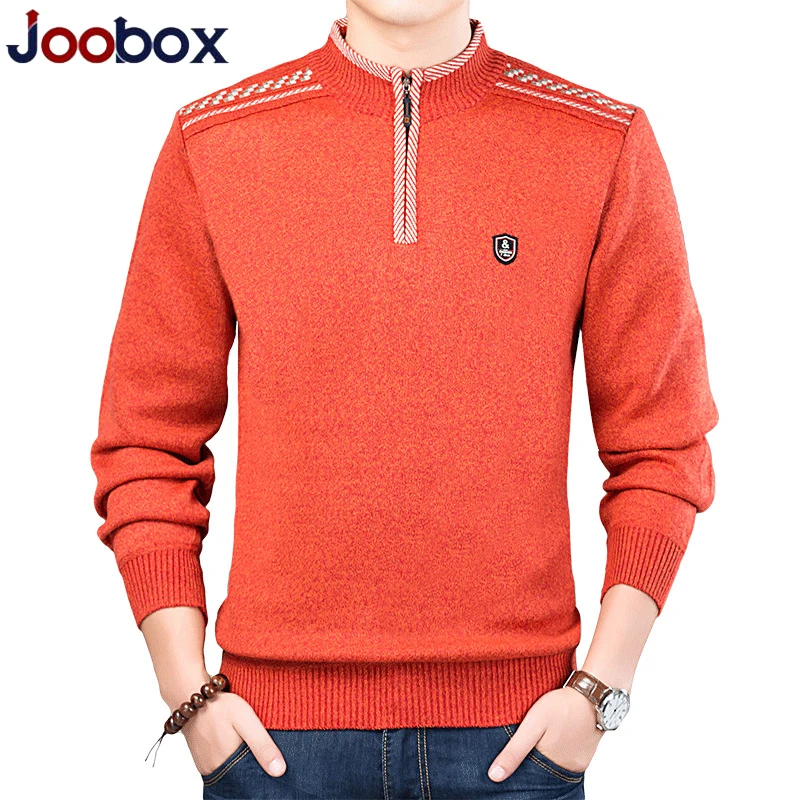 

Autumn Winter Knitted Pullovers Mens Sweater Stand Collar Solid Color Zipper Casual Slim Fit Warm pull homme Plus Size M-3XL