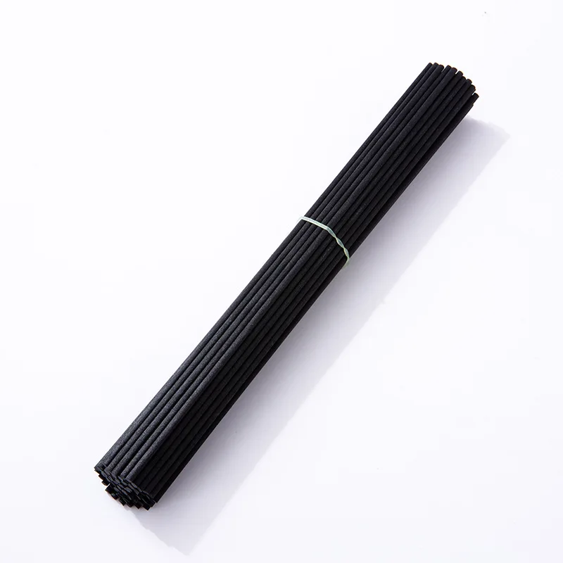 50PCS Dia 5/4/3MM X L50/40/35/30CM Black Fiber Rattan Reed Diffuser Sticks for Air Freshener Home Fragrance