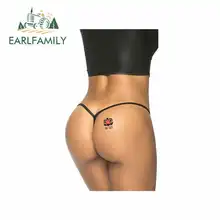 EARLFAMILY 13cm x 13cm Sexy Woman Anime Funny Car Stickers Waterproof Vinyl JDM Bumper Trunk Truck Graphics DIY Fine Decal