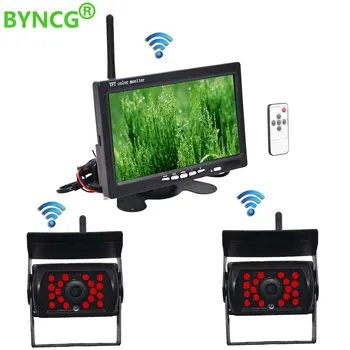 

Wireless Reverse Reversing Camera & IR Night Vision 7" Car Monitor for Truck Bus Caravan RV Van Trailer Rear View Camera