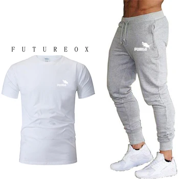

2020 summer brand men's sportswear men's sweatshirt suit fashion casual sportswear suit men 2 T-shirt + pants