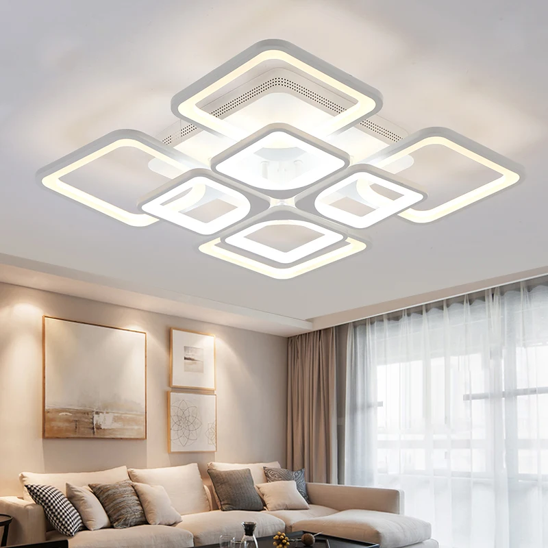 Modern LED Chandelier Ceiling Chandeliers Lights Remote Control Dimmable Lustres For Living Room Bedroom Fixture Indoor Lighting