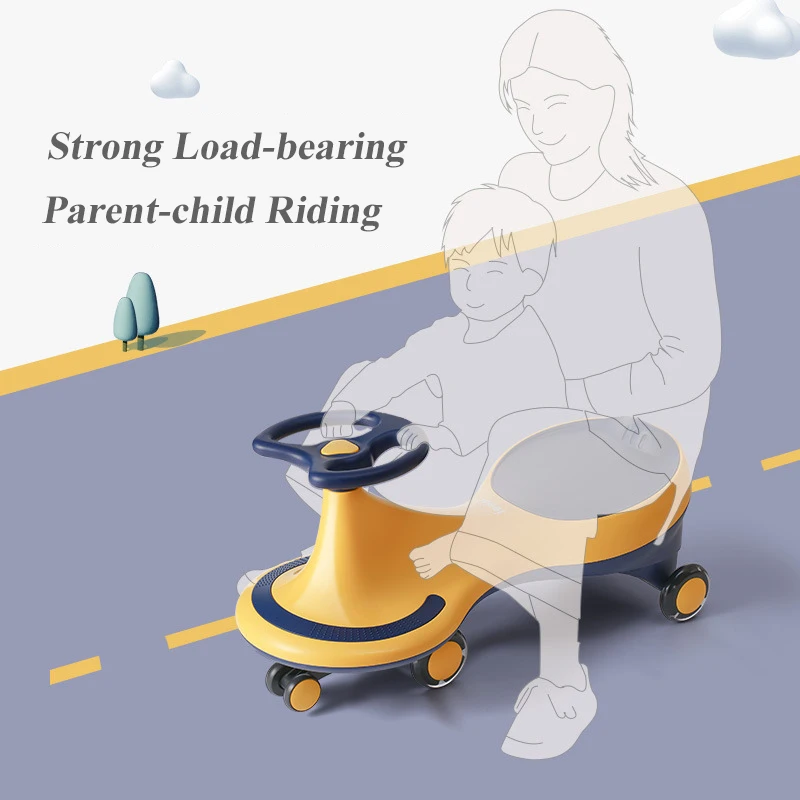 Children Swing Car 1-4 Years Old Children Twist Car Universal Wheel Baby Scooter Anti Rollover Tricycle