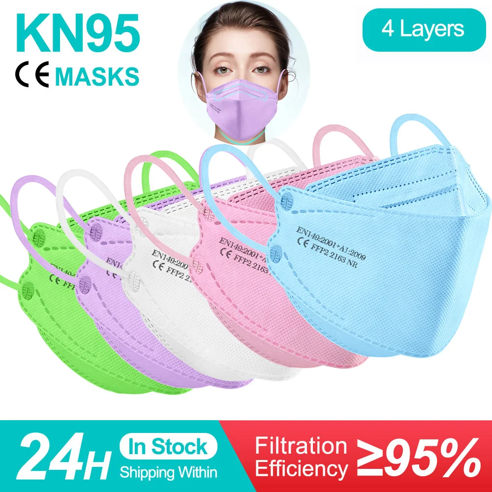 

kn95 mascarillas ffp2reutilizable higienicas homologadas kn95mask Respirator protective kn95 cubrebocas ffpp2 fish mask masque